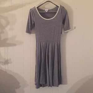 Heather gray Lularoe A-line Nicole dress NWT MED